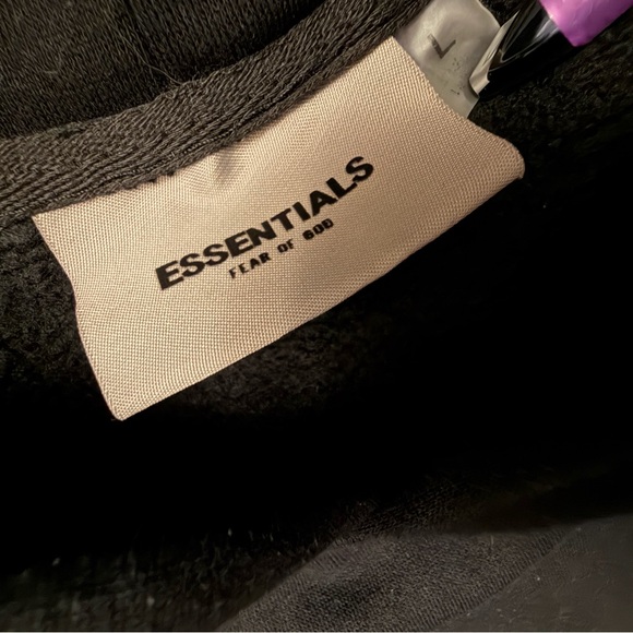 Fear of God Essentials Black Hoodie - Picture 9 of 12